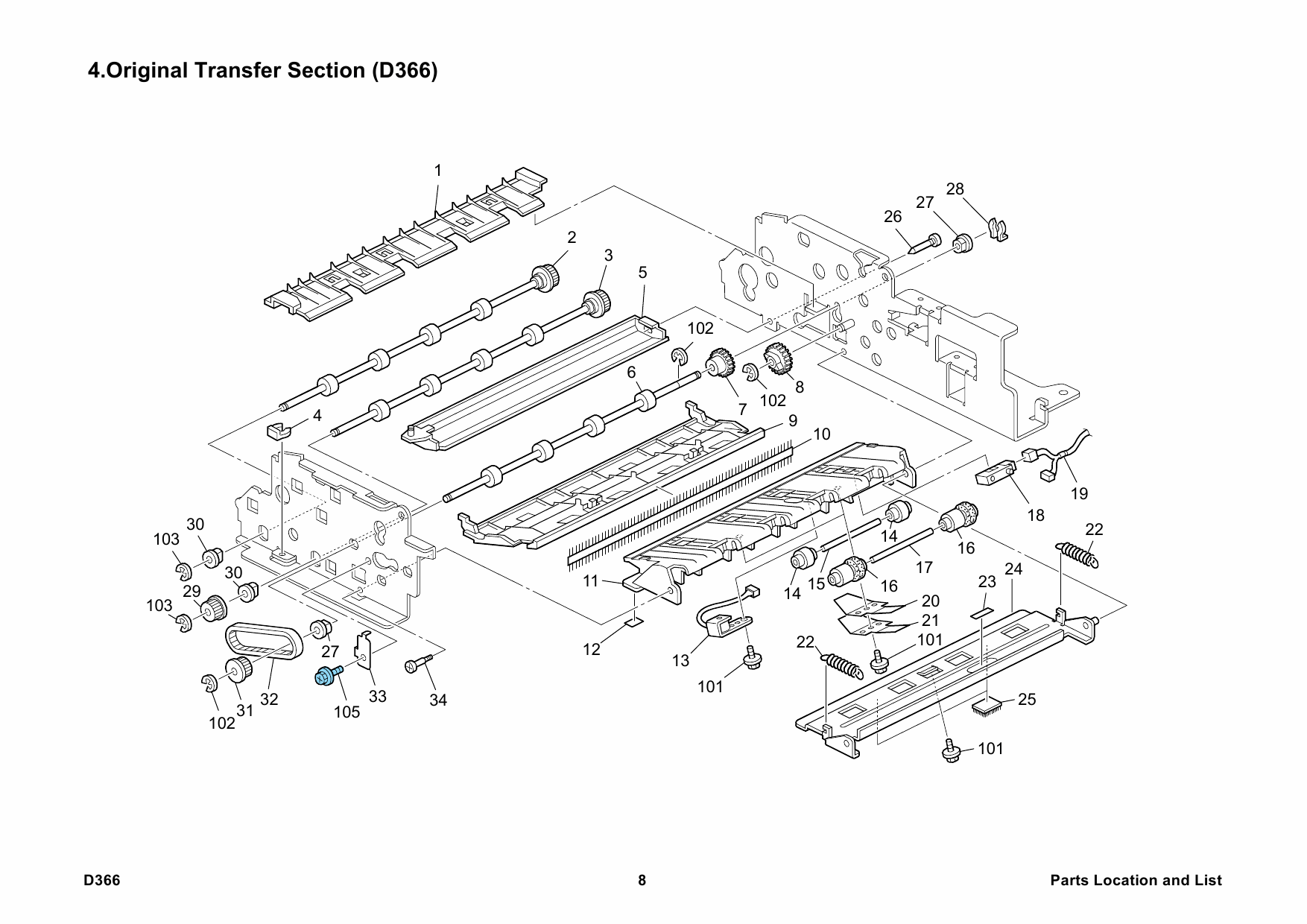 RICOH Options D366 DF3030 Parts Catalog PDF download-5